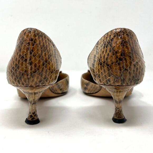 Manolo Blahnik Vintage Python Kitten Heel Pumps – Size 40 - Picture 5 of 9